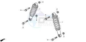 TRX300FW FOURTRAX 300 4X4 drawing FRONT CUSHION ('93-'95)