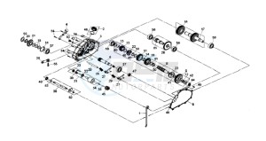 QUAD LANDER 300S drawing CRANKCASE - DRIVE SHAFT