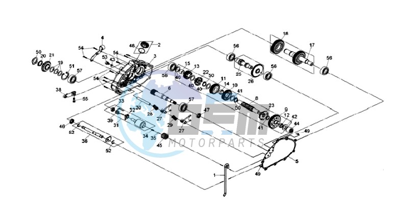 CRANKCASE - DRIVE SHAFT