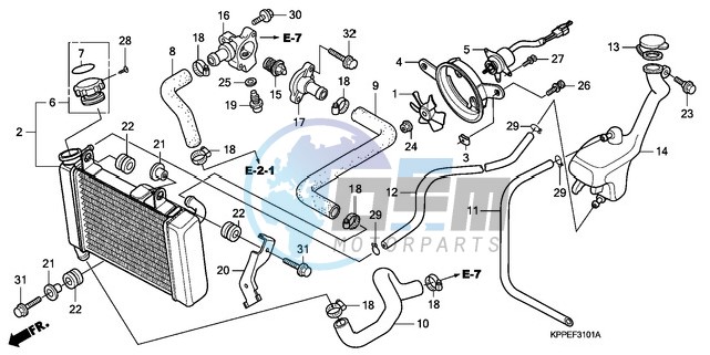 RADIATOR (CBR125RW7/RW9/RWA)