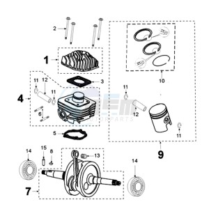 LUDIX 10 L TREND drawing CRANKSHAFT CAST IRON