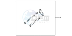 CRF250RB CRF250R ED drawing FRONT ENGINE HANGER