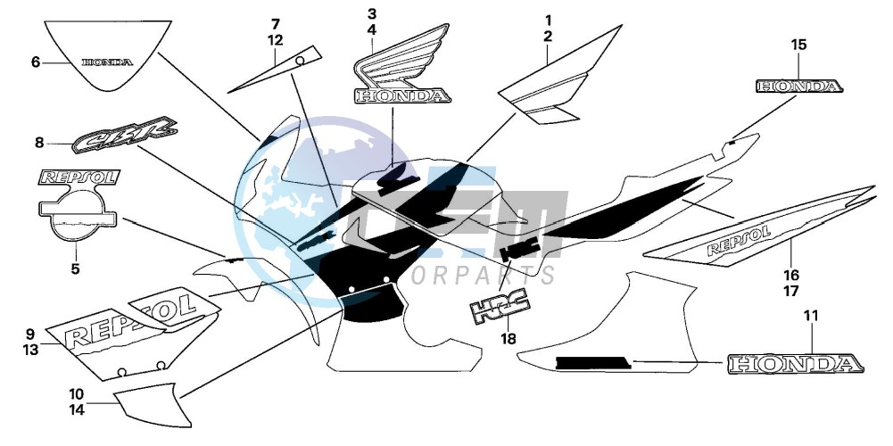 MARK/STRIPE (CBR125RS)