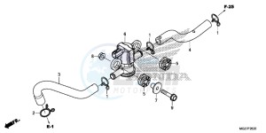 CB500XE CB500X ABS UK - (E) drawing AIR INJECTION SOLENOID VALVE