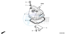 CRF150R9 Australia - (U) drawing CYLINDER HEAD COVER