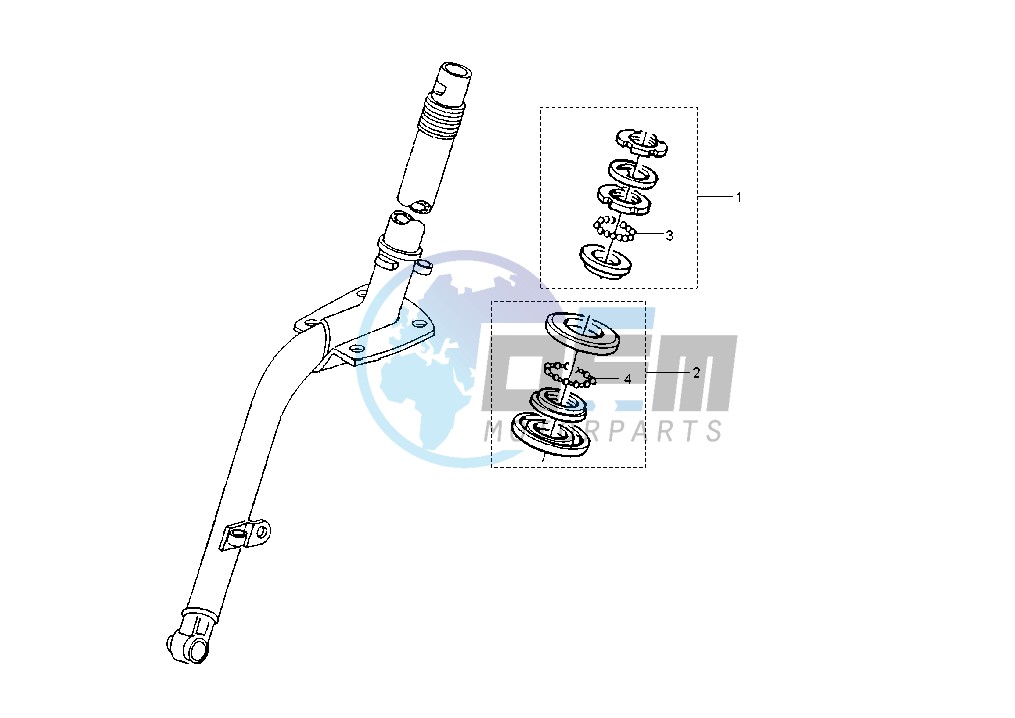 Steering bearing ball tracks