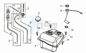 CELLO 50 45KMH drawing FUEL TANK - FUEL CUT