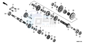 TRX250TEC drawing TRANSMISSION