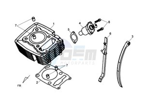 WOLF CARBURATED 125 drawing CYLINDER / GASKETS