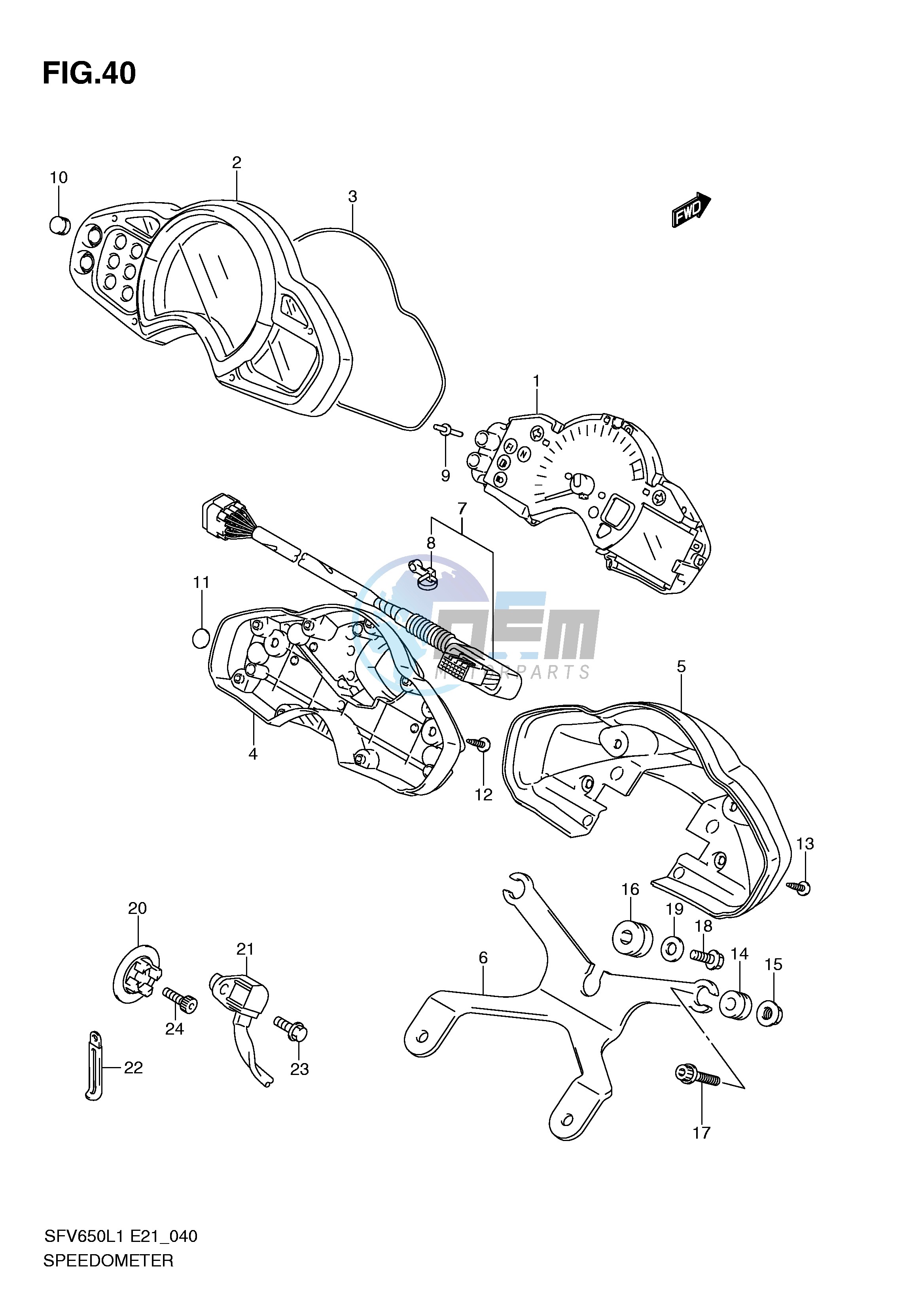 SPEEDOMETER (SFV650UL1 E21)