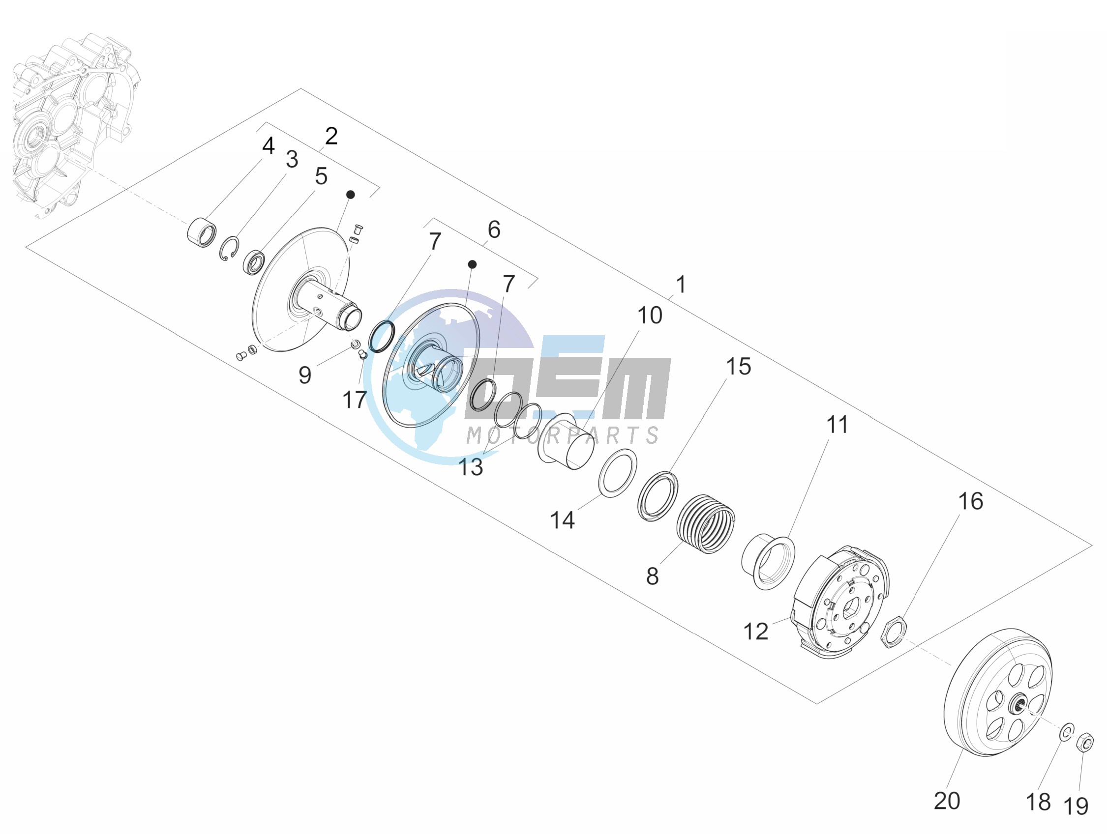 Driven pulley