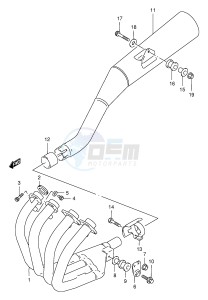 GSX400 (E30) drawing MUFFLER