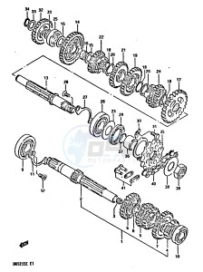 DR125S (E2) drawing TRANSMISSION