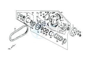 SYMPLY 50 drawing CRANKCASE - DRIVE SHAFT - CRANKCASE