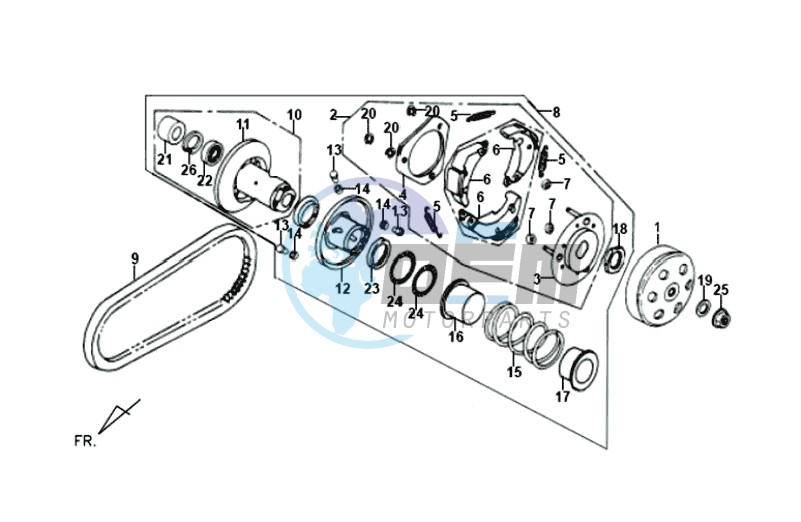 CRANKCASE - DRIVE SHAFT - CRANKCASE