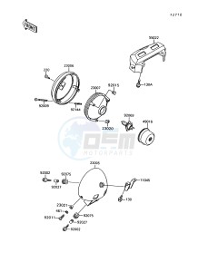 VN 1500 A [VULCAN 1500] (A10-A13) [VULCAN 1500] drawing HEADLIGHT-- S- -