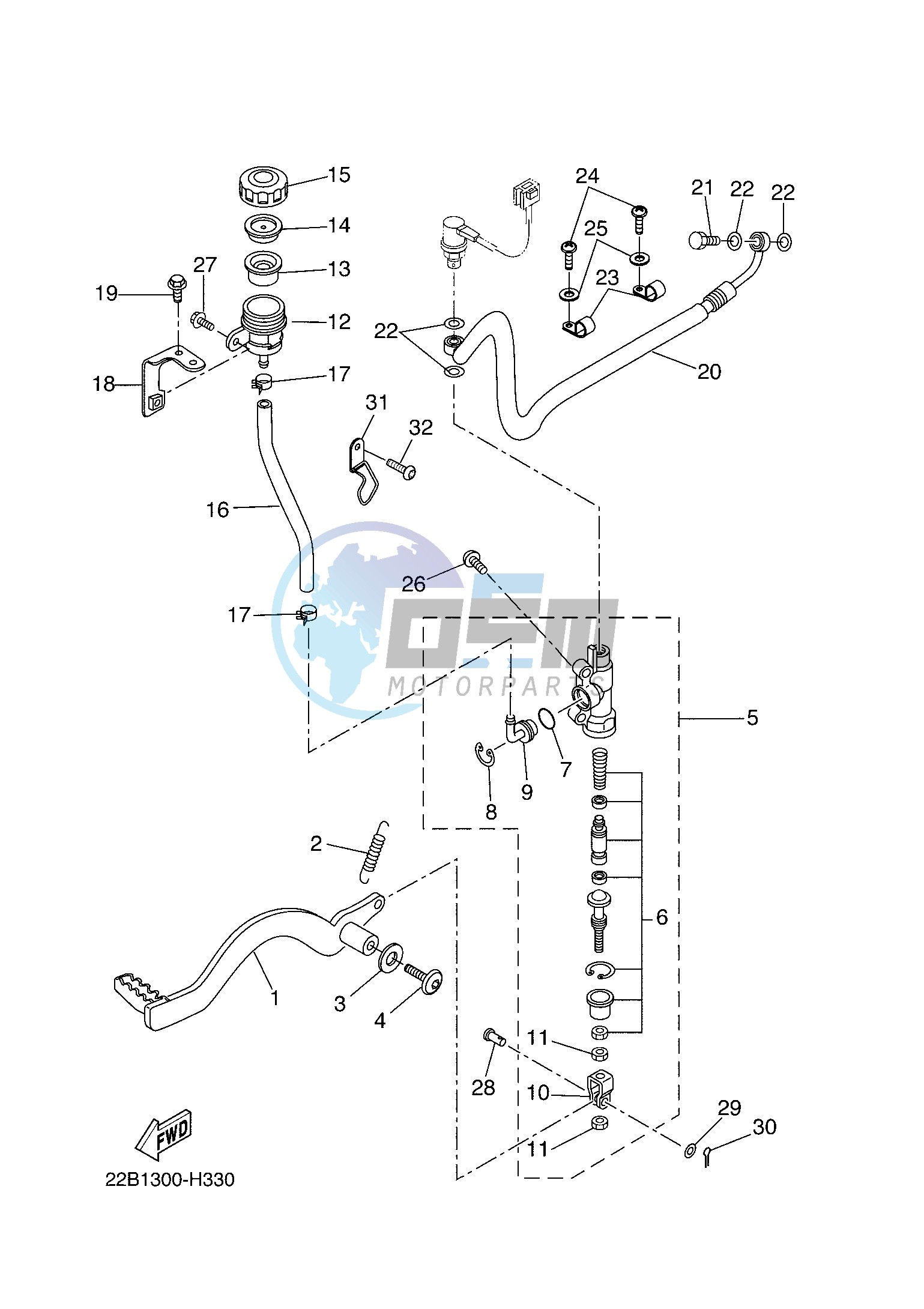 REAR MASTER CYLINDER