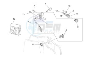 Mojito custom 50 2t (eng. aprilia) drawing Decal and Lock hardware kit