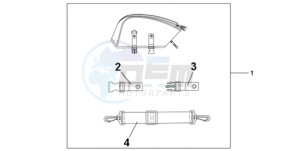 CBR1000RA9 France - (F / ABS CMF HRC MKH) drawing REAR SEAT BAG