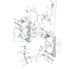 WR F 450 drawing RADIATOR AND HOSE