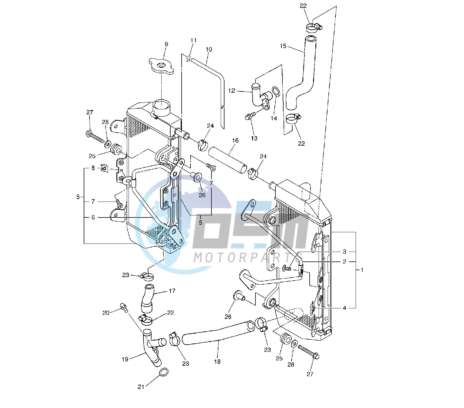 RADIATOR AND HOSE