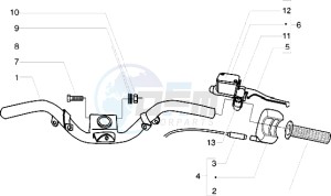 ICE 50 drawing Handlebars - Master cylinder