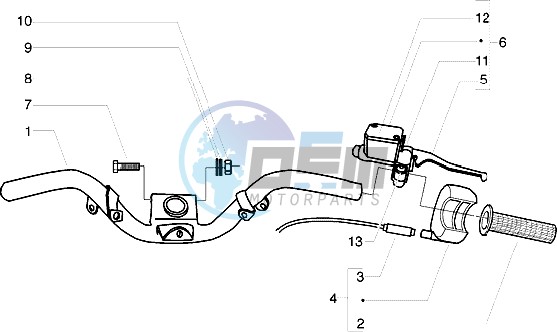 Handlebars - Master cylinder