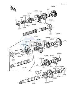 KZ 1000 R [EDDIE LAWSON REPLICA] (R1-R2) [EDDIE LAWSON REPLICA] drawing TRANSMISSION