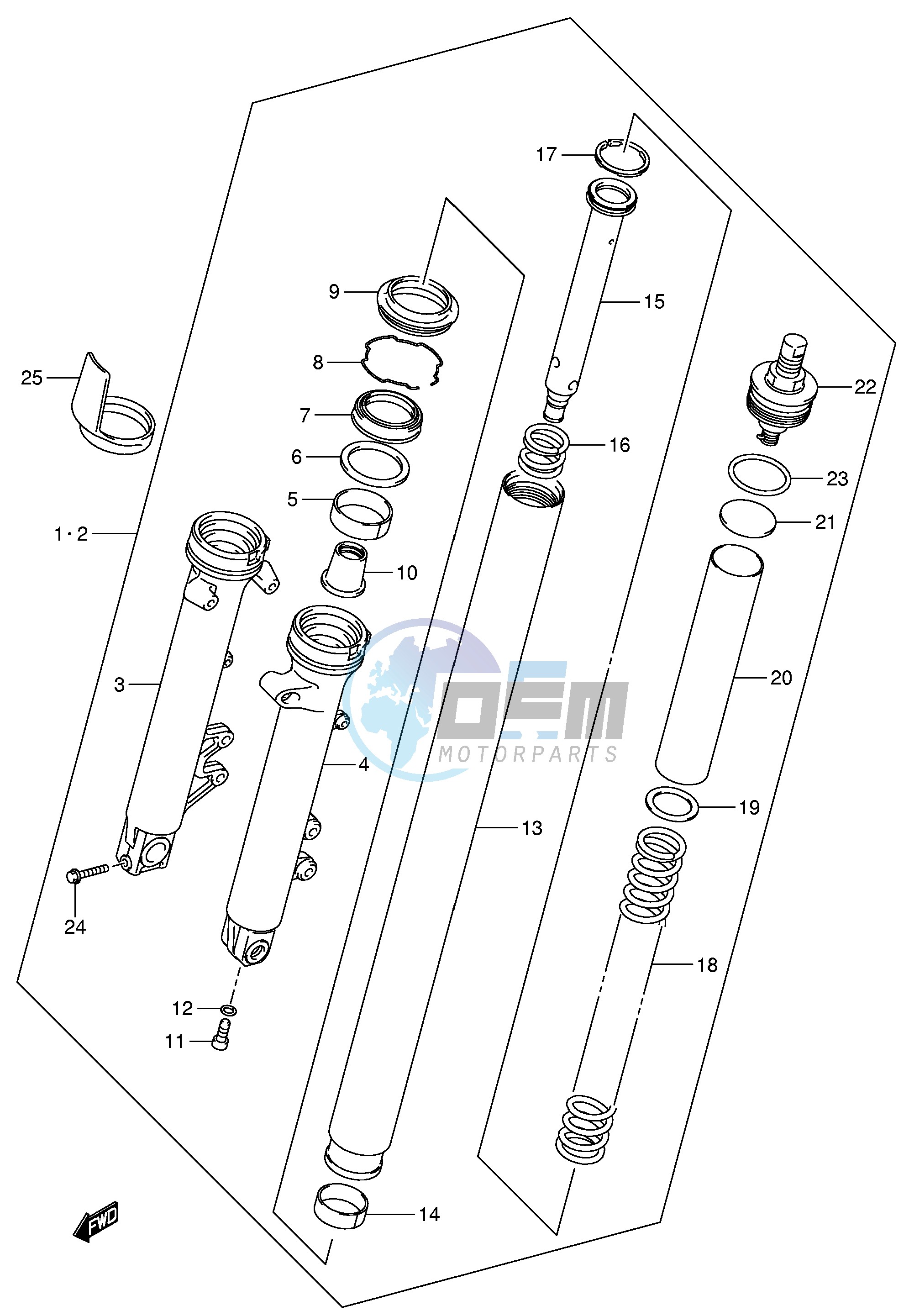 FRONT FORK DAMPER (GSF650SK5 SUK5 SAK5 SUAK5 SK6 SUK6 SAK6 SUAK6)