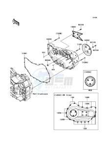 VN1700_VOYAGER_CUSTOM_ABS VN1700KBF GB XX (EU ME A(FRICA) drawing Right Engine Cover(s)