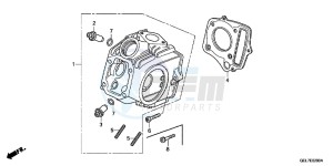 CRF50FE CRF50F Europe Direct - (ED) drawing CYLINDER HEAD