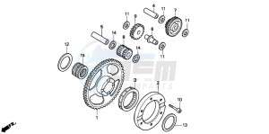 NX650 500 DOMINATOR drawing STARTING CLUTCH