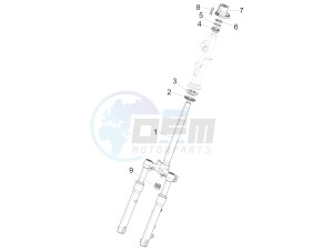 Liberty 125 iGet 4T 3V ie ABS (APAC) drawing Fork/steering tube - Steering bearing unit