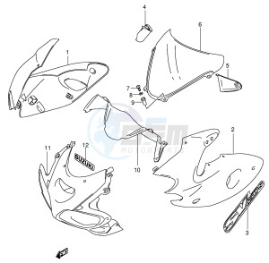 SV650S (E2) drawing COWLING BODY (SV650SY)