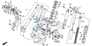 CN250 drawing FRONT FORK