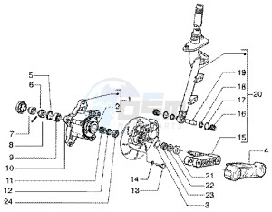 ET4 150 Leader drawing Steering column - Disc brake