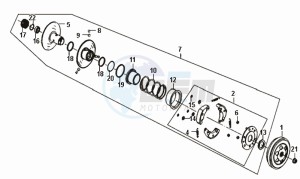 FIDDLE II 50 NEW ENGINE drawing CLUTCH