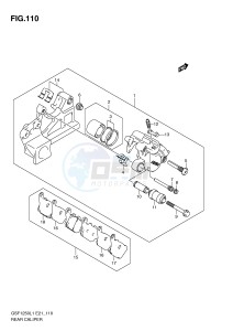 GSF1250 (E21) Bandit drawing REAR CALIPER (GSF1250AL1 E24)