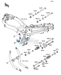 ZX 1100 C [NINJA ZX-11] (C1-C4) [NINJA ZX-11] drawing FRAME FITTING