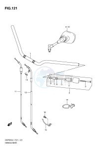 GSF650 (E21) Bandit drawing HANDLEBAR (GSF650AL1 E21)