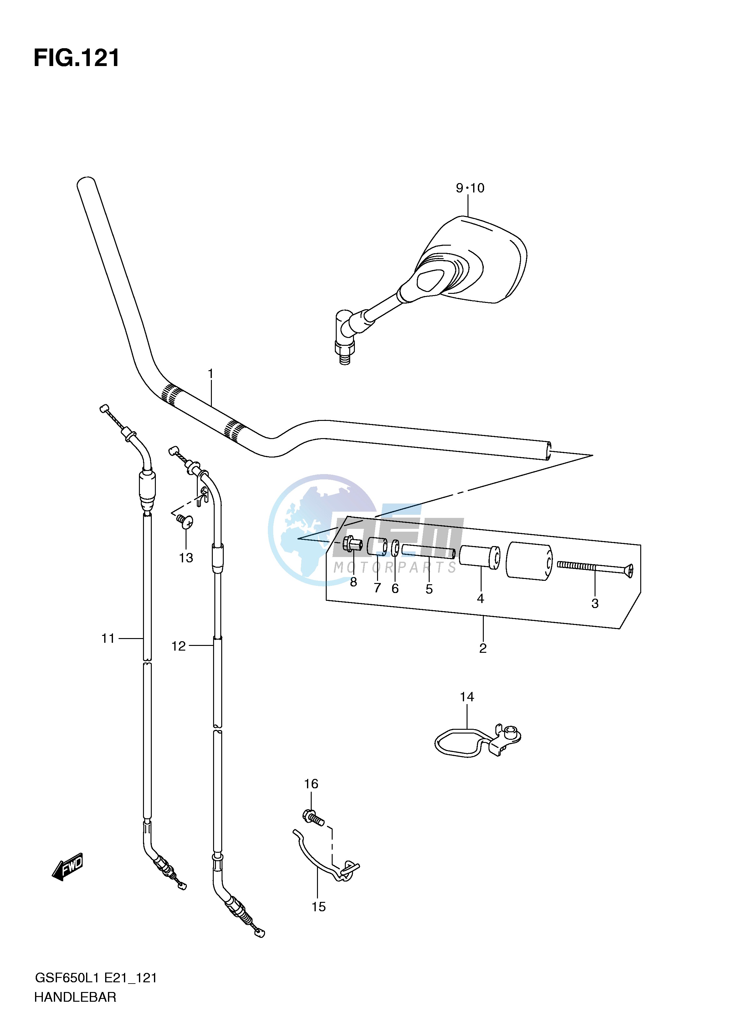 HANDLEBAR (GSF650AL1 E21)