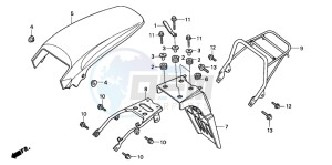 CRM50R drawing REAR FENDER