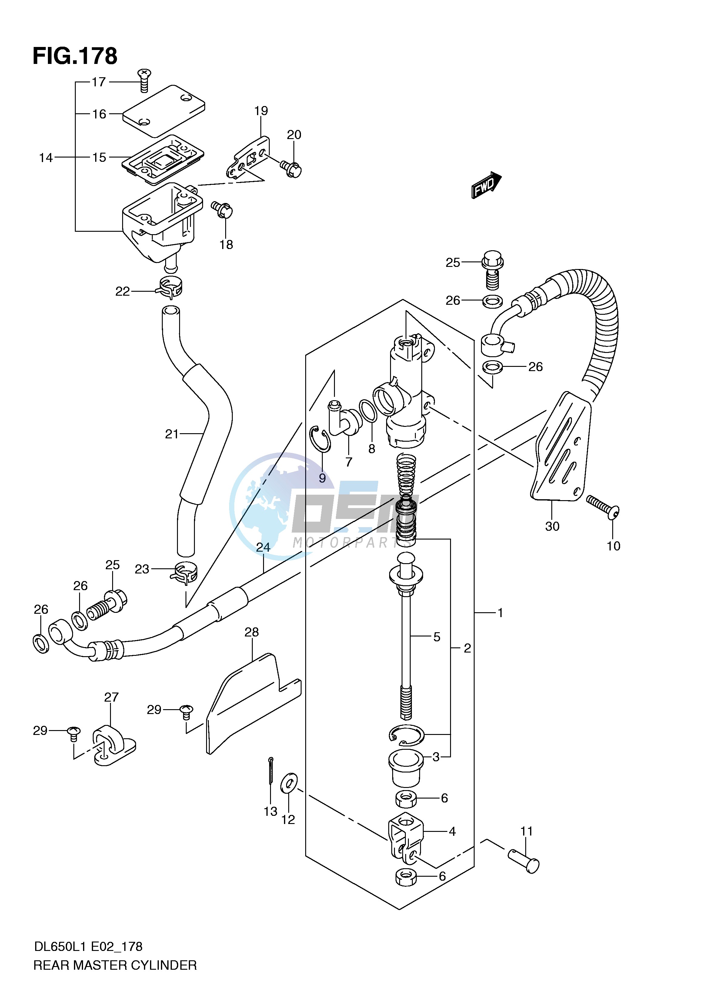 REAR MASTER CYLINDER (DL650L1 E19)