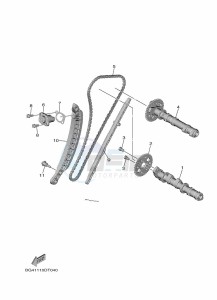 YXF850ES YXF85WPSK (BG4K) drawing CAMSHAFT & CHAIN