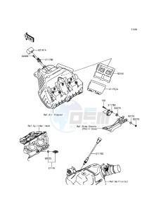 NINJA ZX-10R ZX1000JFF FR XX (EU ME A(FRICA) drawing Fuel Injection