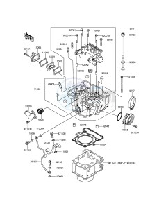 KLX250 KLX250SFF XX (EU ME A(FRICA) drawing Cylinder Head