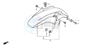 CBF600SA drawing FRONT FENDER