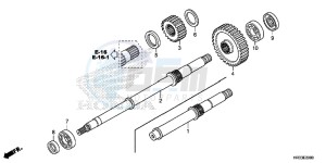 TRX420FA1E TRX420 Europe Direct - (ED) drawing FINAL SHAFT