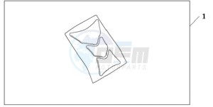 CBR1000RA9 UK - (E / ABS MKH) drawing TANK PAD HONDA WING LOGO