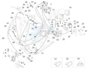 946 ARMANI 150 4T 3V ABS E3 (APAC) drawing Brakes pipes - Calipers (ABS)